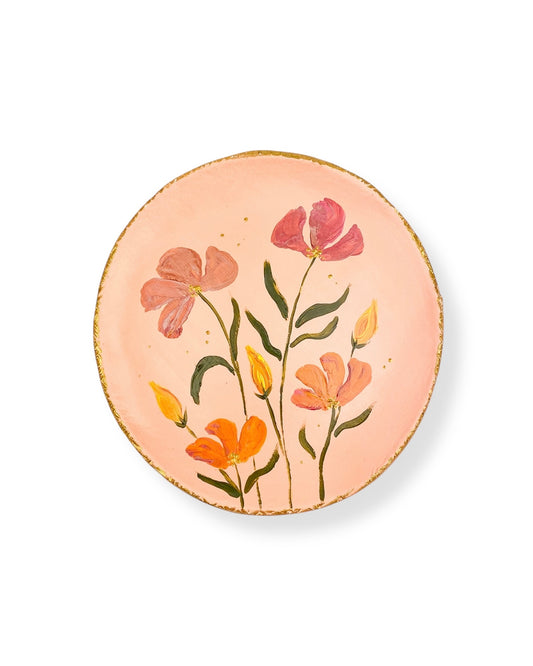 XL WANDBORD PINK FLOWERS