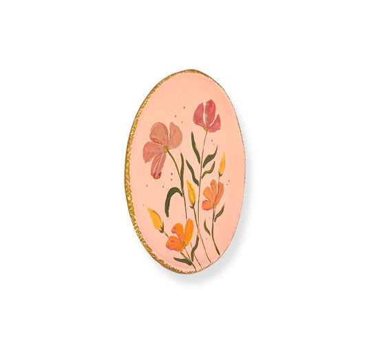 XL WANDBORD PINK FLOWERS