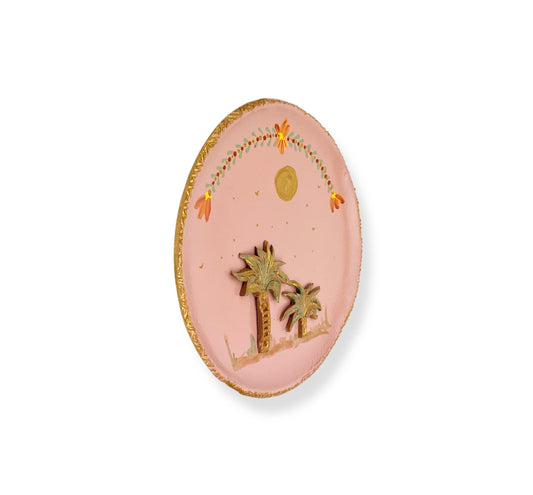 XL WANDBORD PINK PALM