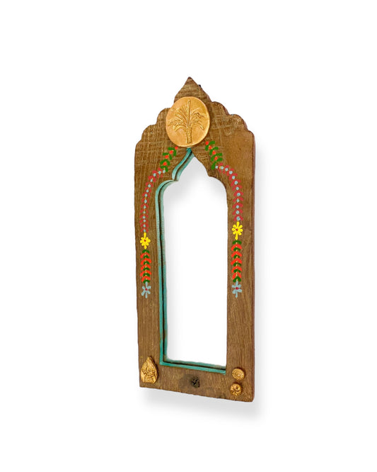 VINTAGE HOUTEN SPIEGEL PALM