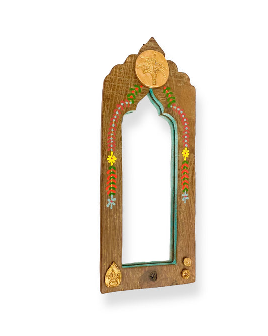 VINTAGE HOUTEN SPIEGEL PALM