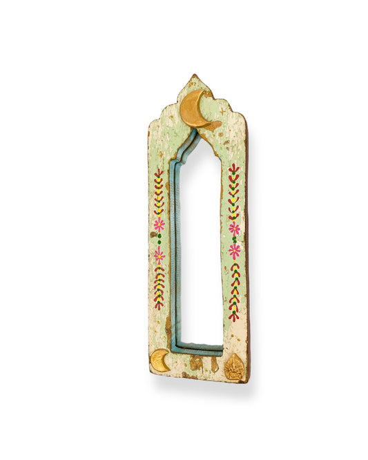 VINTAGE HOUTEN SPIEGEL MOON