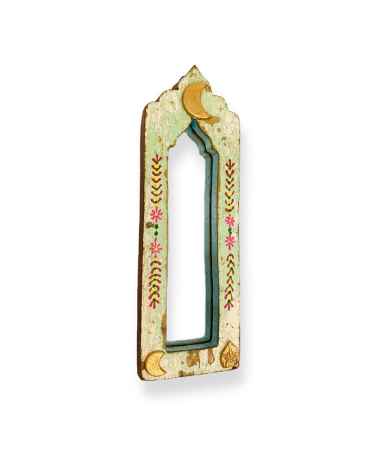 VINTAGE HOUTEN SPIEGEL MOON