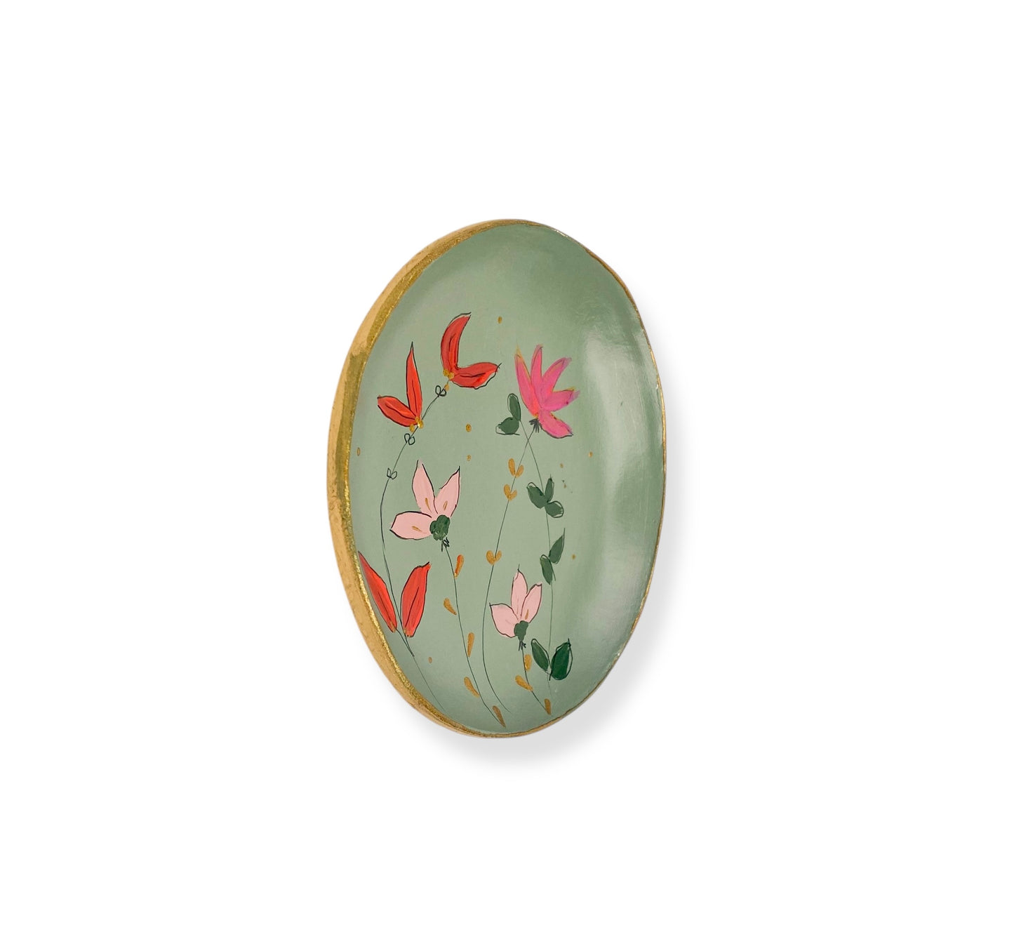 WANDBORD GREEN FLOWERS