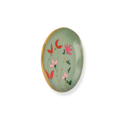 WANDBORD GREEN FLOWERS