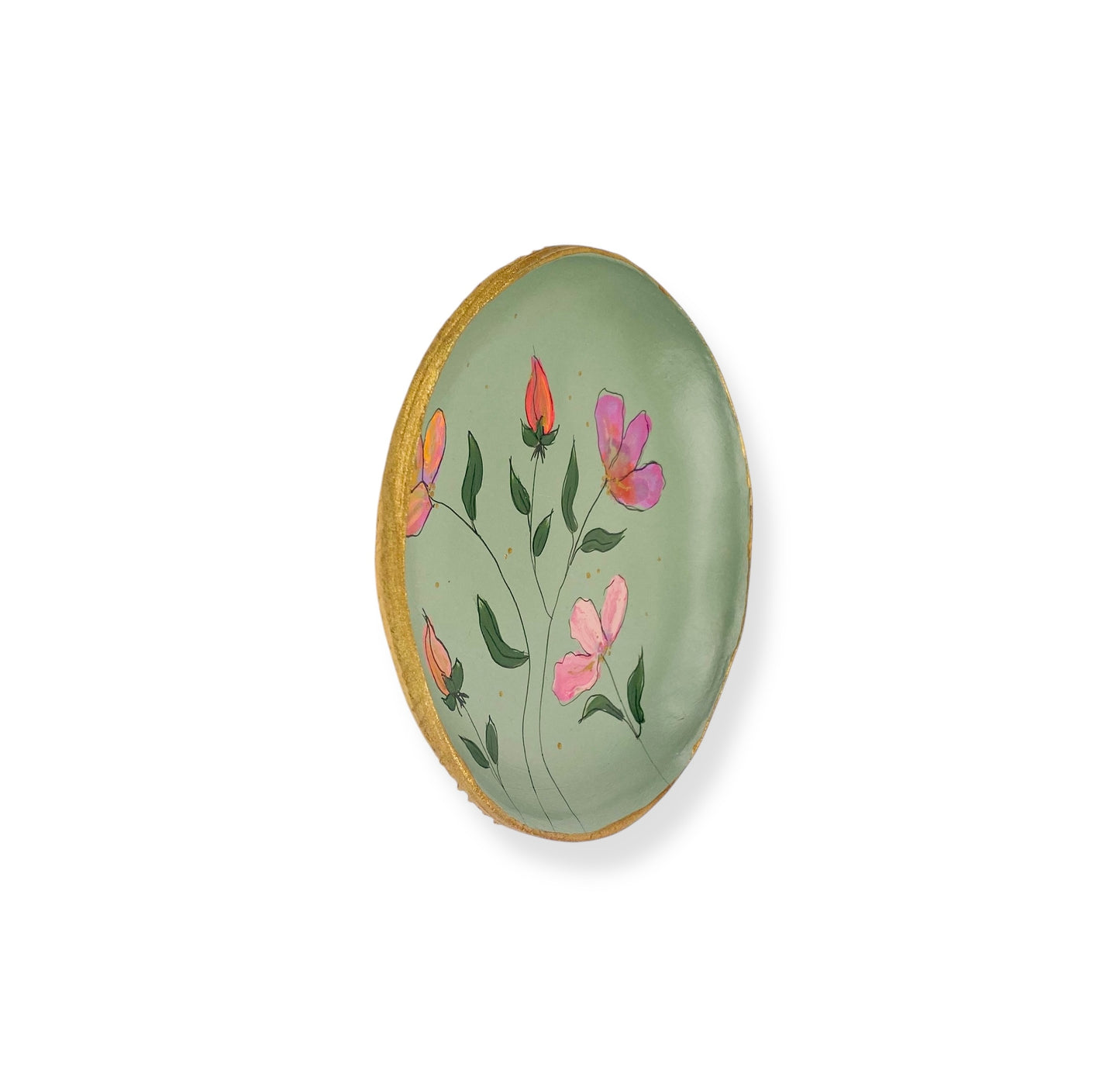 WANDBORD GREEN FLOWERS