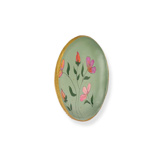 WANDBORD GREEN FLOWERS