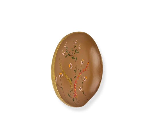 WANDBORD BROWN FLOWERS