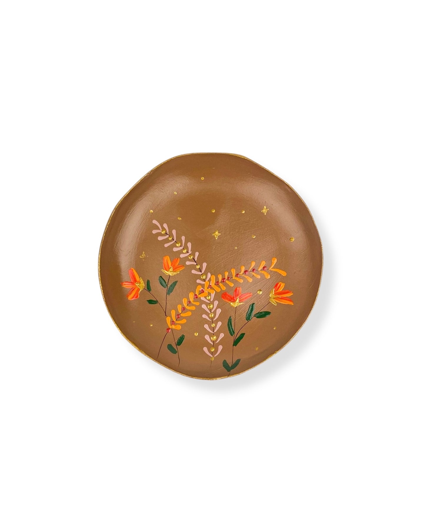 WANDBORD BROWN FLOWERS