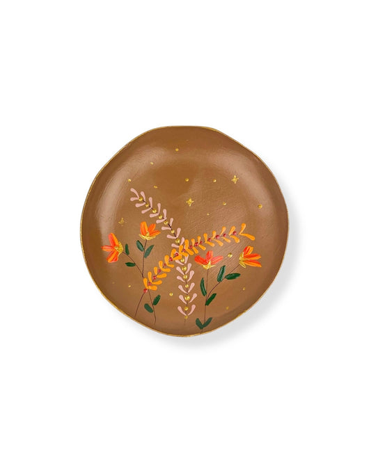 WANDBORD BROWN FLOWERS