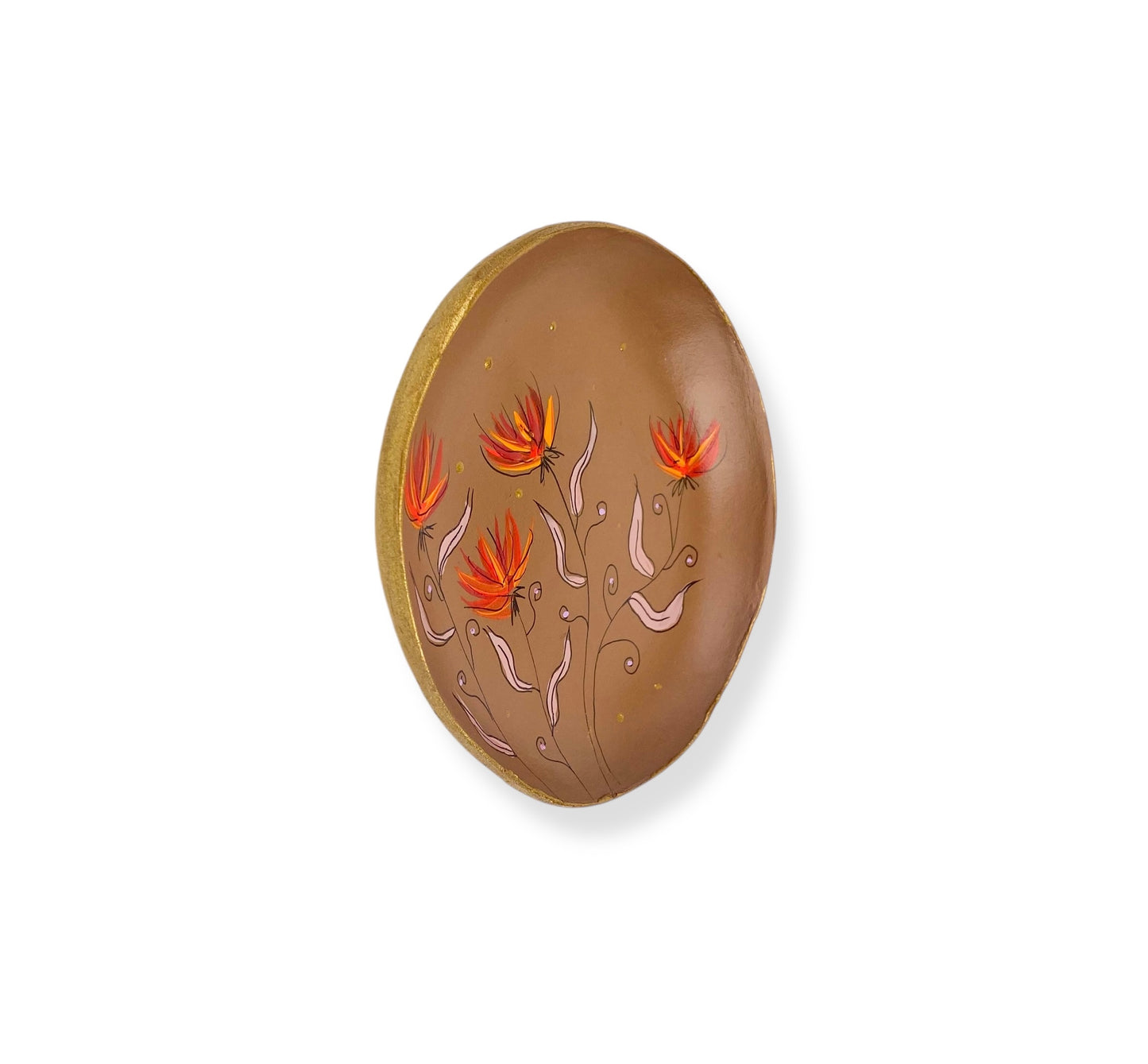 WANDBORD BROWN FLOWERS