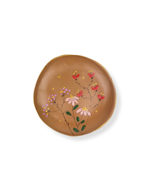 WANDBORD BROWN FLOWERS