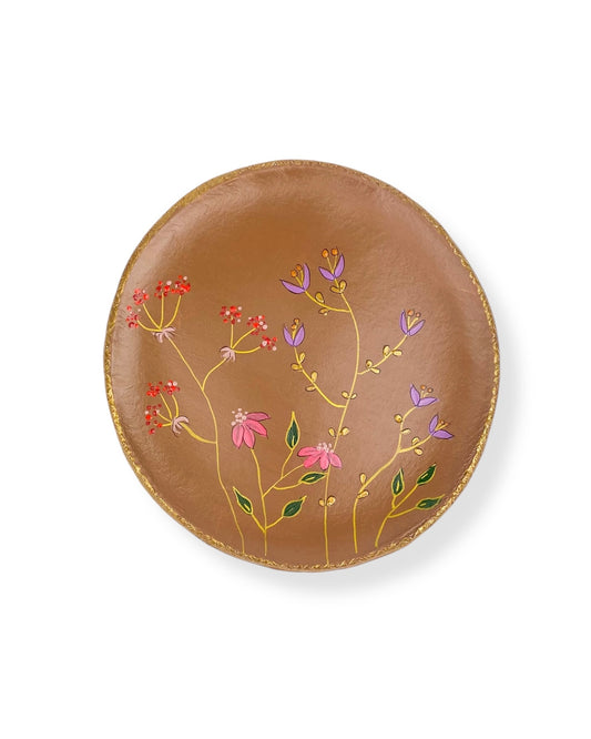 XL WANDBORD BROWN FLOWERS