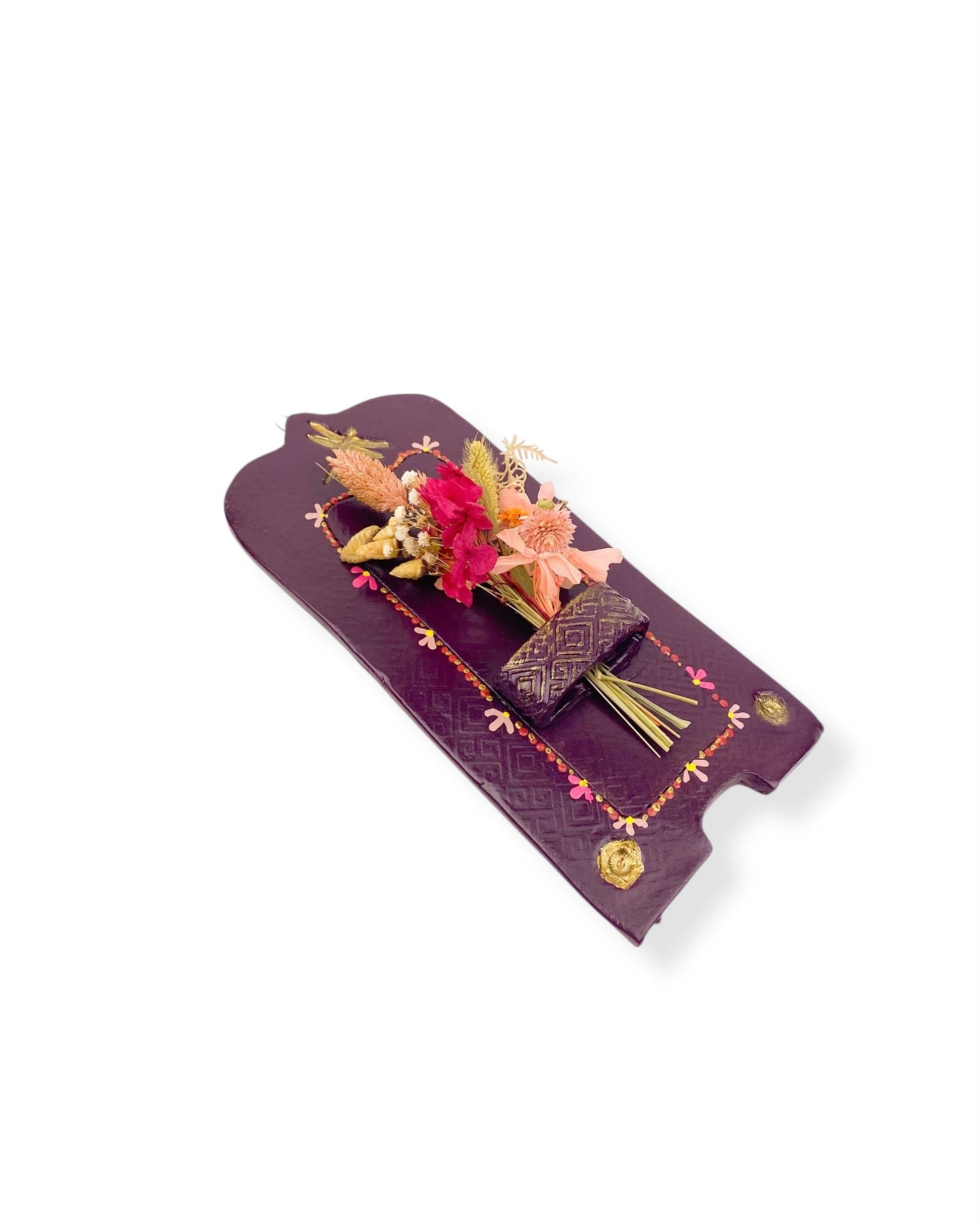 MUURVAASJE PURPLE FLOWERS