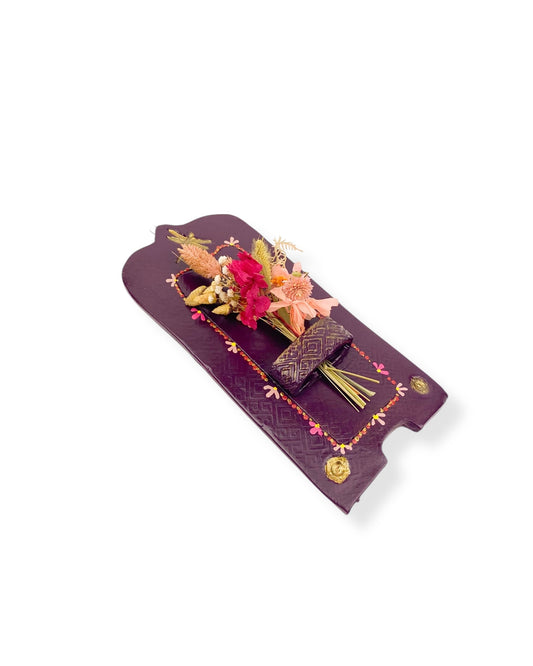 MUURVAASJE PURPLE FLOWERS