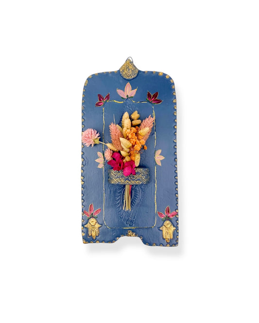 MUURVAASJE BLUE FLOWERS