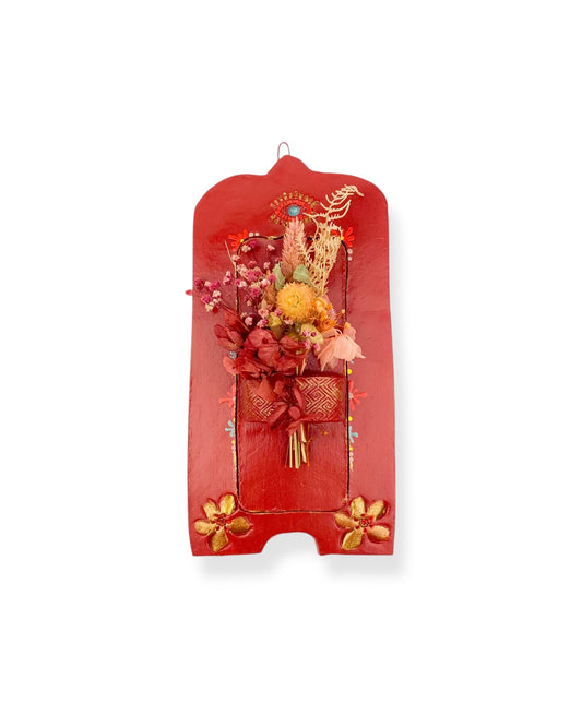 MUURVAASJE RED FLOWERS