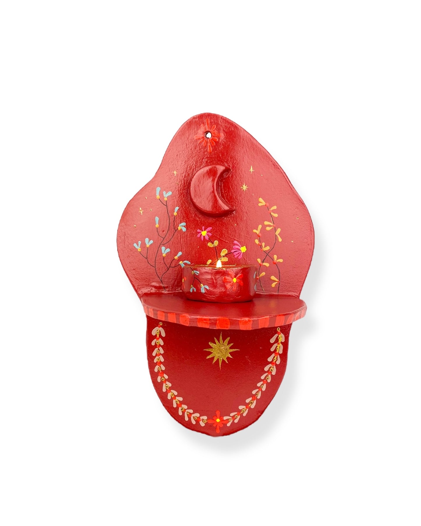 MUURORNAMENT RED MOON