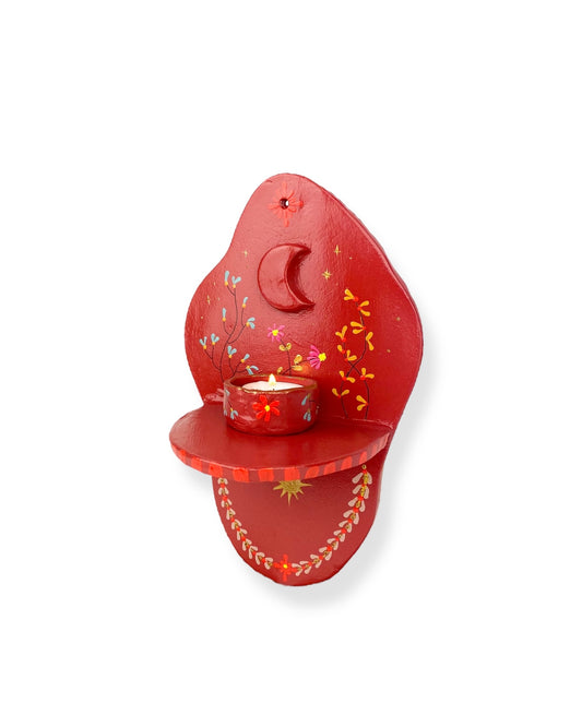 MUURORNAMENT RED MOON