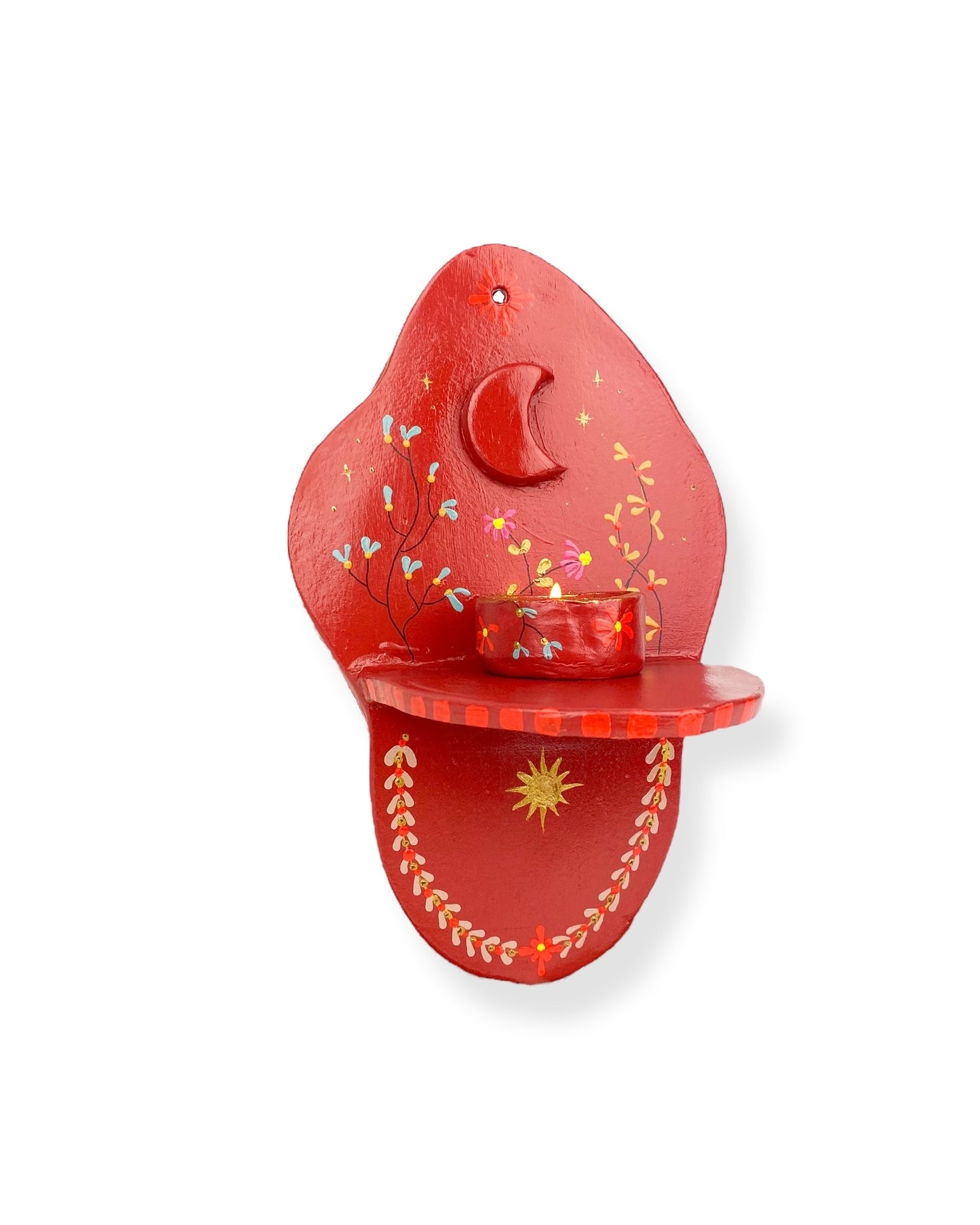 MUURORNAMENT RED MOON