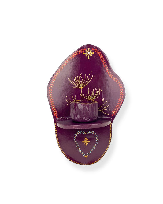 MUURORNAMENT PURPLE FLOWERS