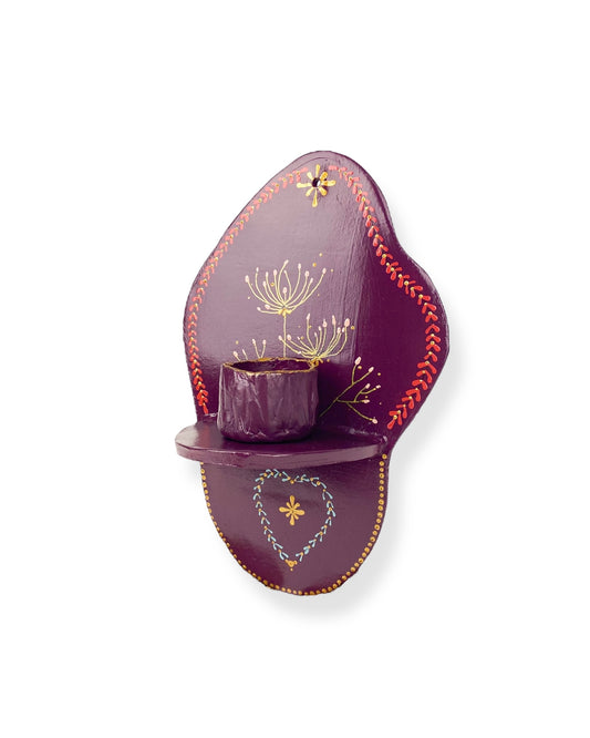 MUURORNAMENT PURPLE FLOWERS