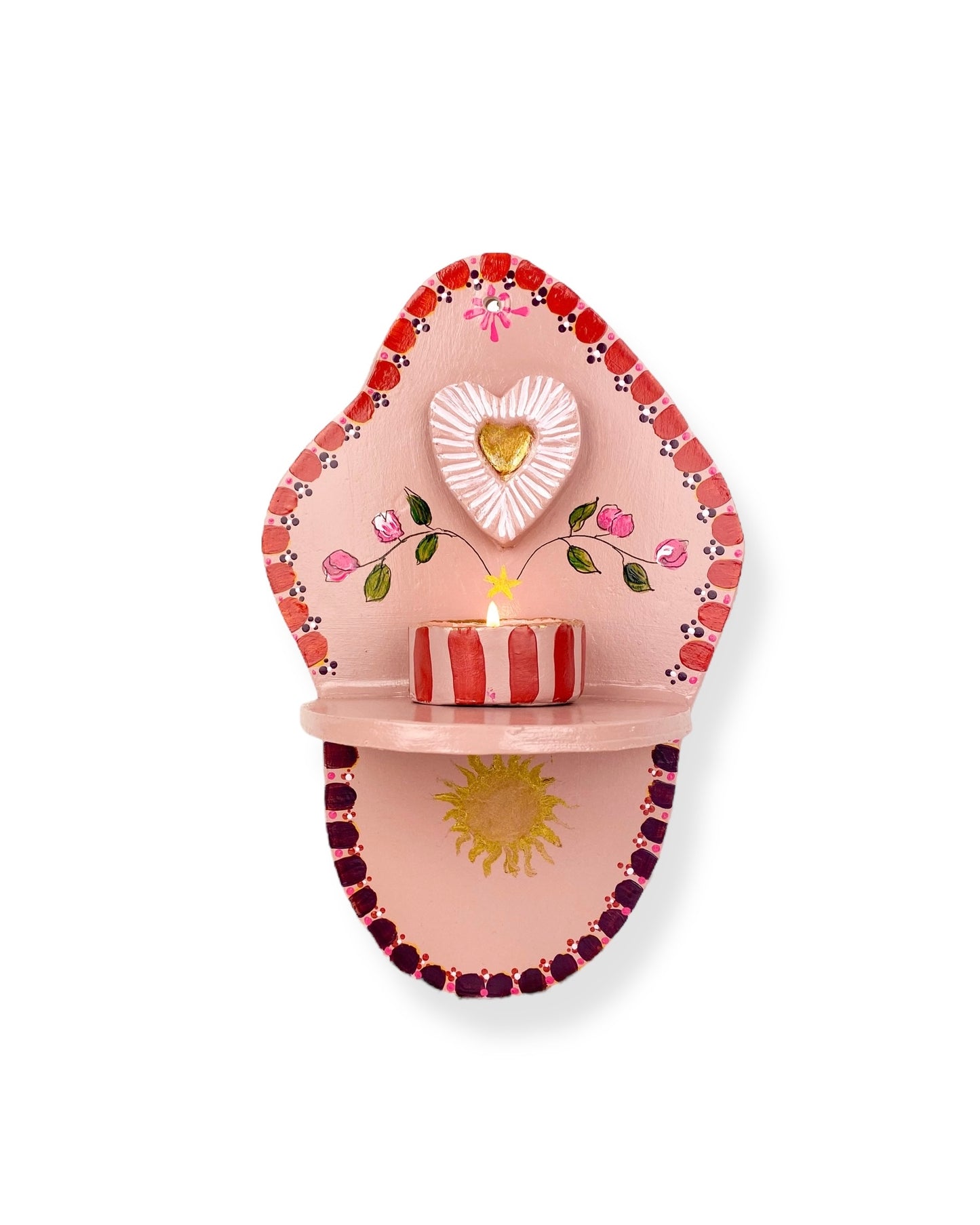 MUURORNAMENT PINK HEART