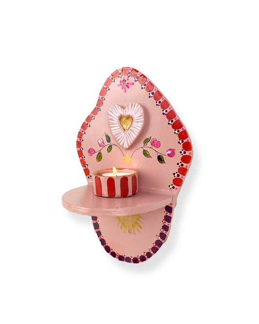 MUURORNAMENT PINK HEART