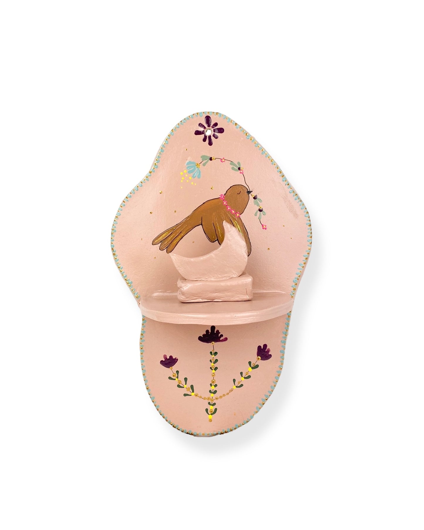 MUURORNAMENT PINK ZWALUW