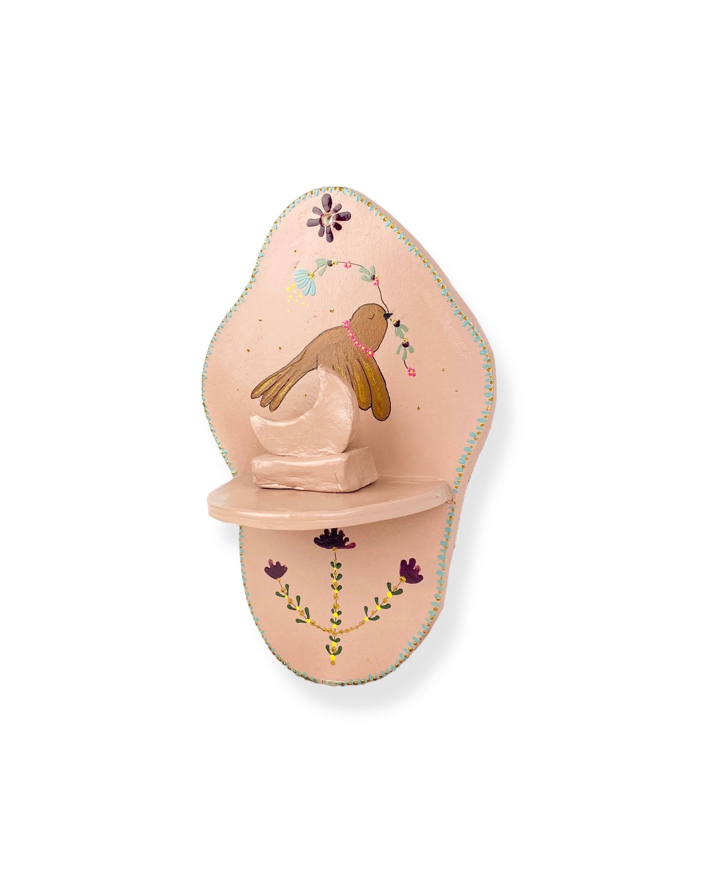 MUURORNAMENT PINK ZWALUW