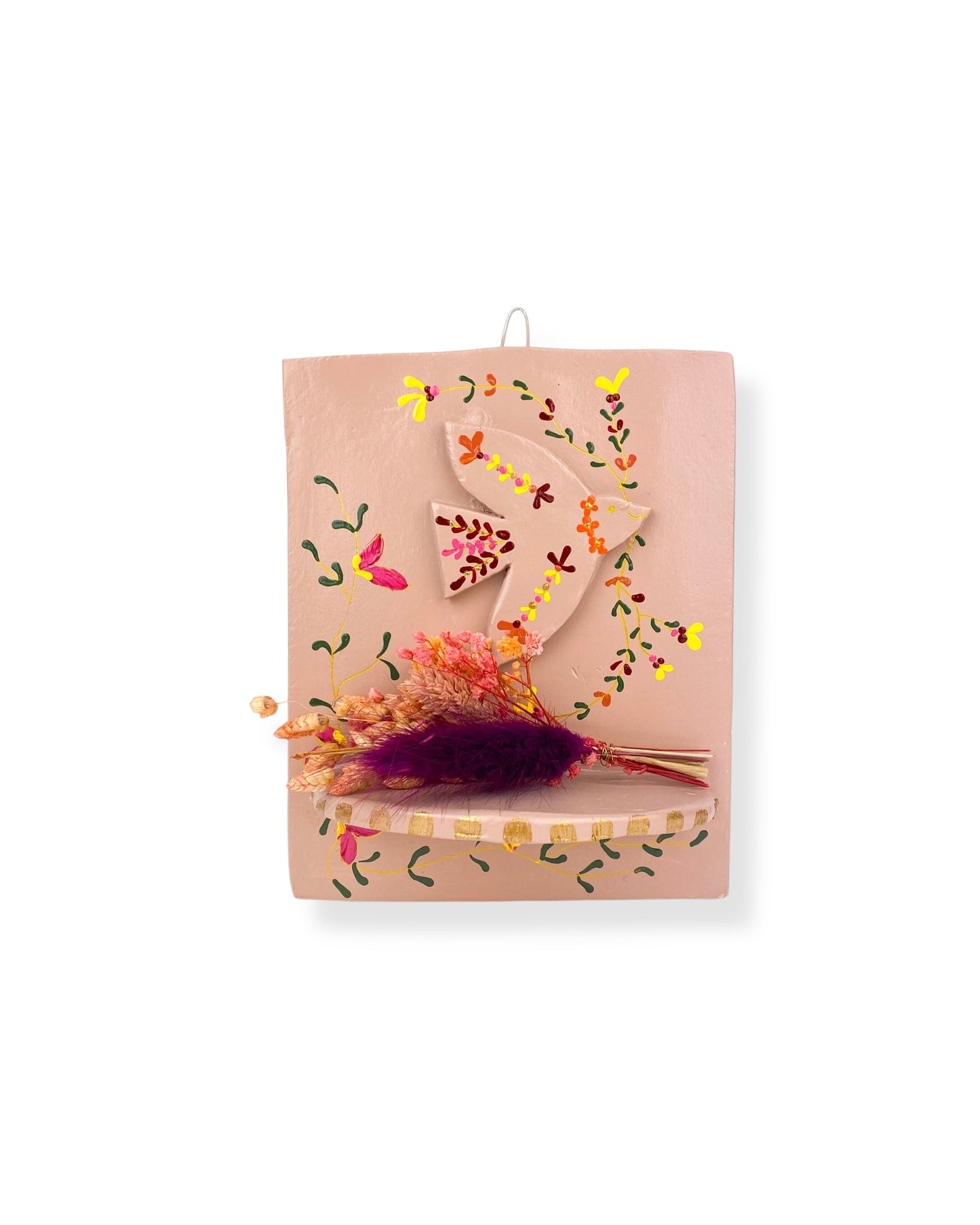 MUURORNAMENT PINK ZWALUW