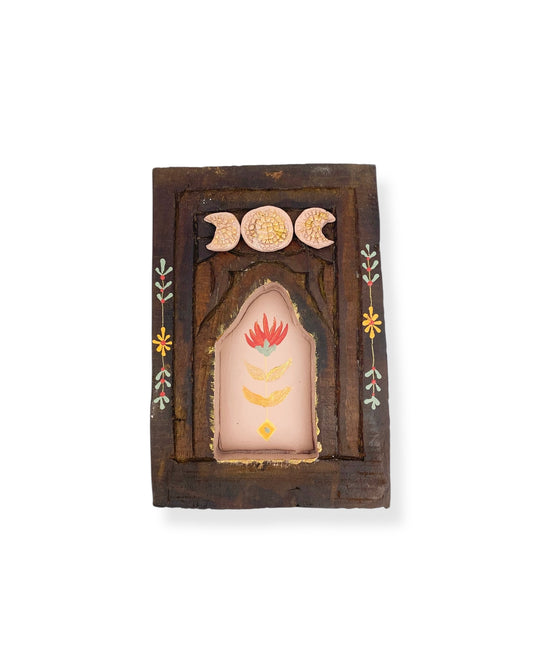 VINTAGE HOUTEN MUURORNAMENT