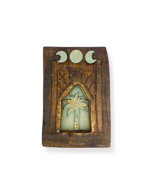 VINTAGE HOUTEN MUURORNAMENT