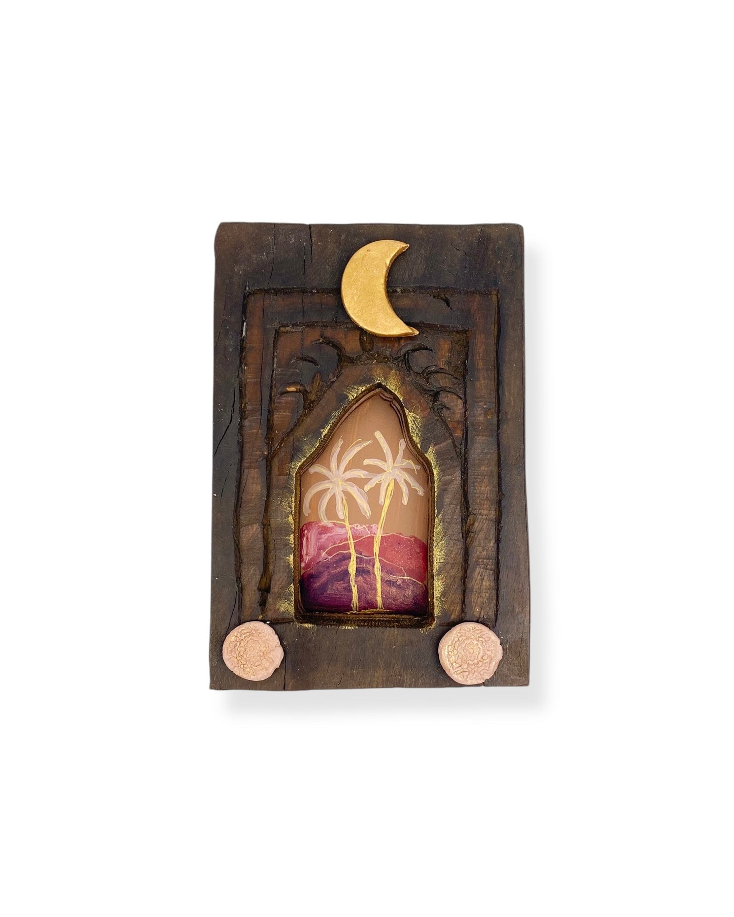 VINTAGE HOUTEN MUURORNAMENT