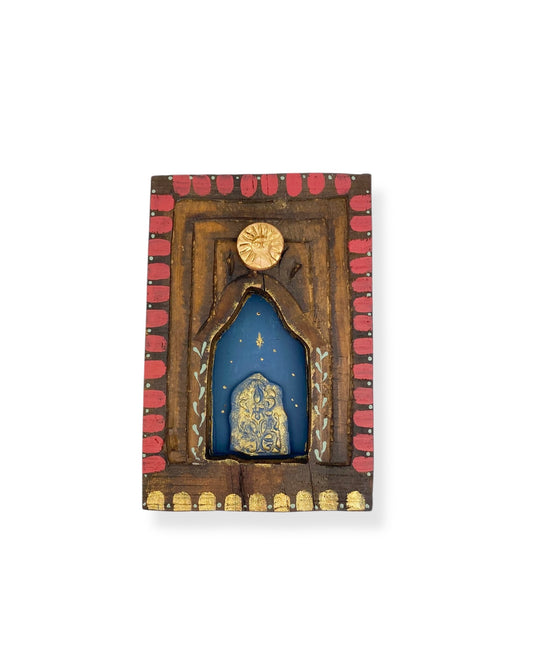 VINTAGE HOUTEN MUURORNAMENT