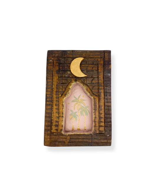 VINTAGE HOUTEN MUURORNAMENT