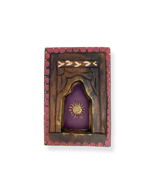 VINTAGE HOUTEN MUURORNAMENT