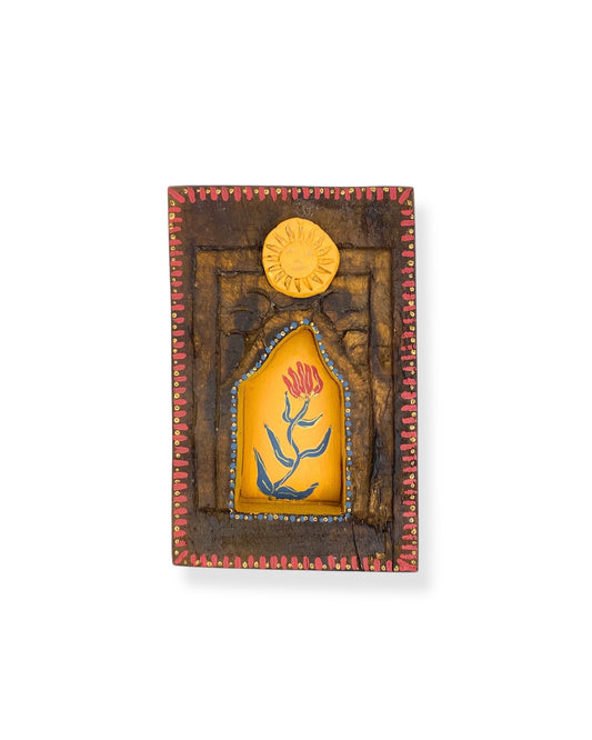 VINTAGE HOUTEN MUURORNAMENT