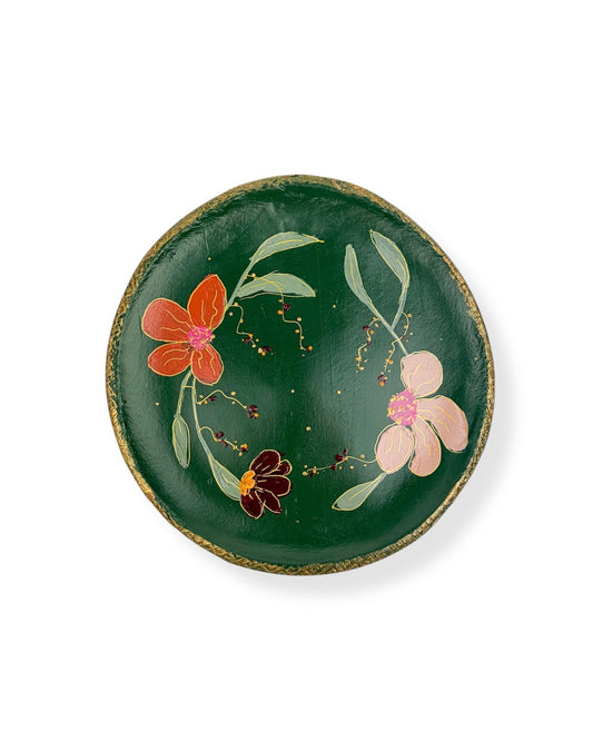 XL WANDBORD GREEN FLOWERS