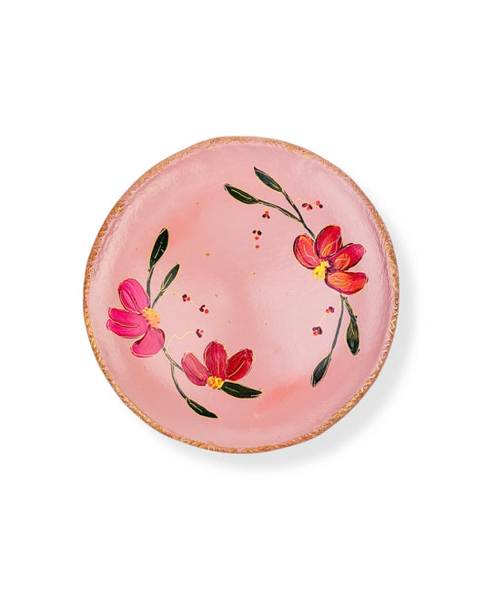 XL WANDBORD PINK FLOWERS