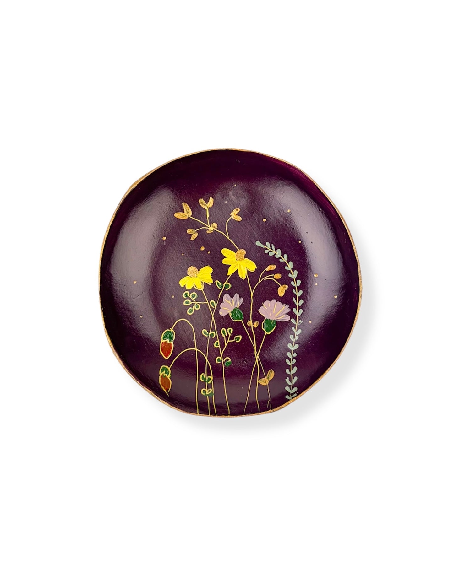 WANDBORD PURPLE FLOWERS