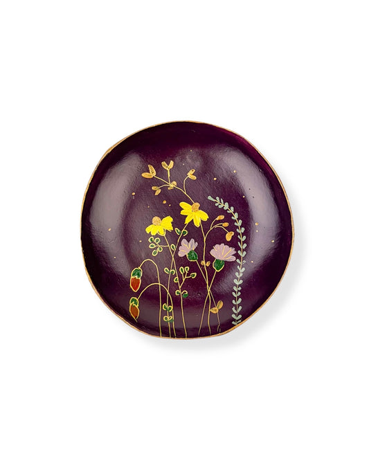 WANDBORD PURPLE FLOWERS