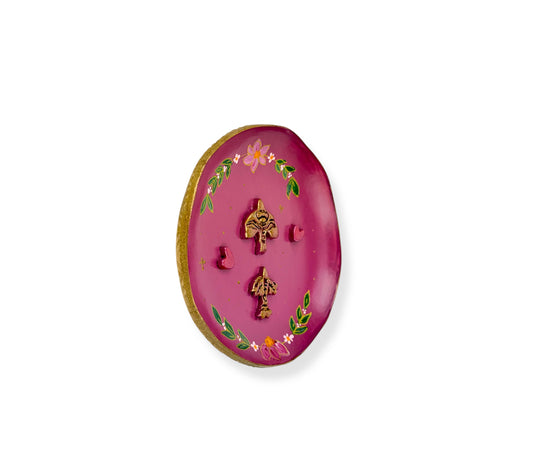 WANDBORD PLUM PINK BIRDS