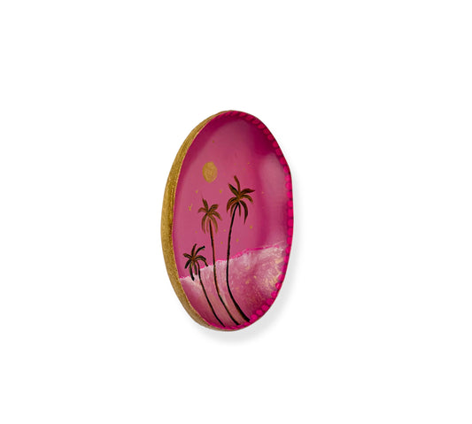 WANDBORD PLUM PINK PALM