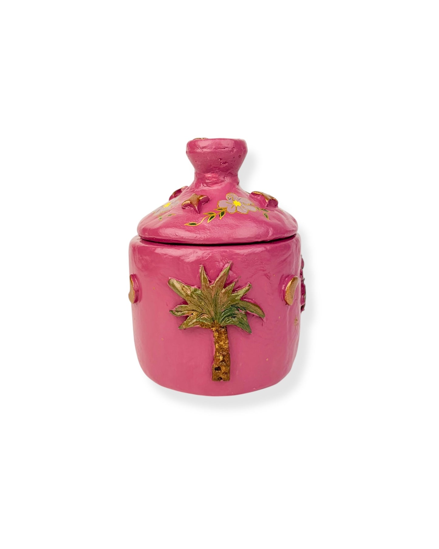 HANDGEMAAKTE POT PINK PLUM