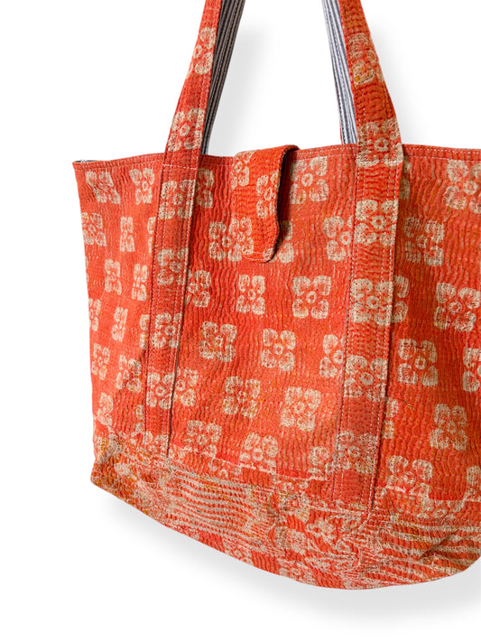 VINTAGE KANTHA TOTEBAG ORANGE