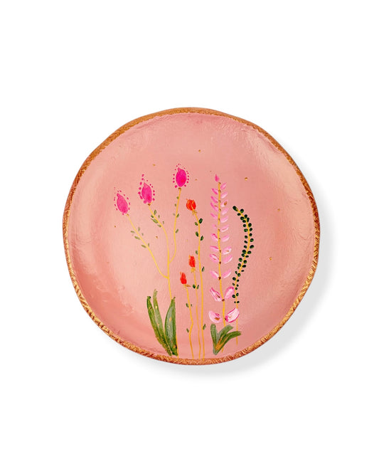 XL WANDBORD PINK FLOWERS