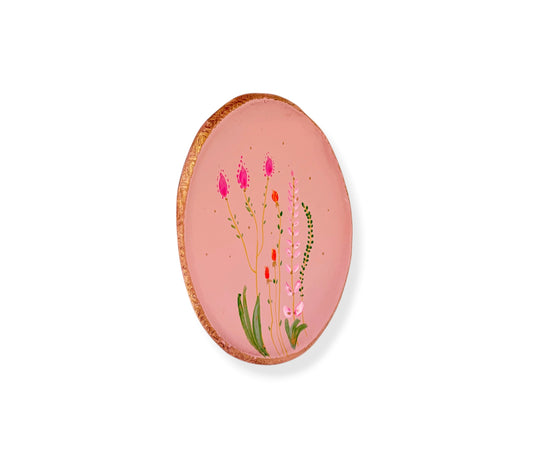 XL WANDBORD PINK FLOWERS