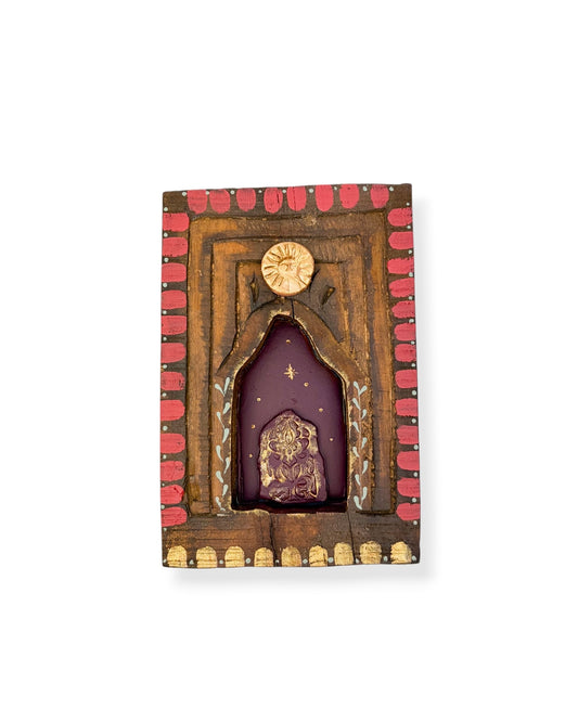VINTAGE HOUTEN MUURORNAMENT