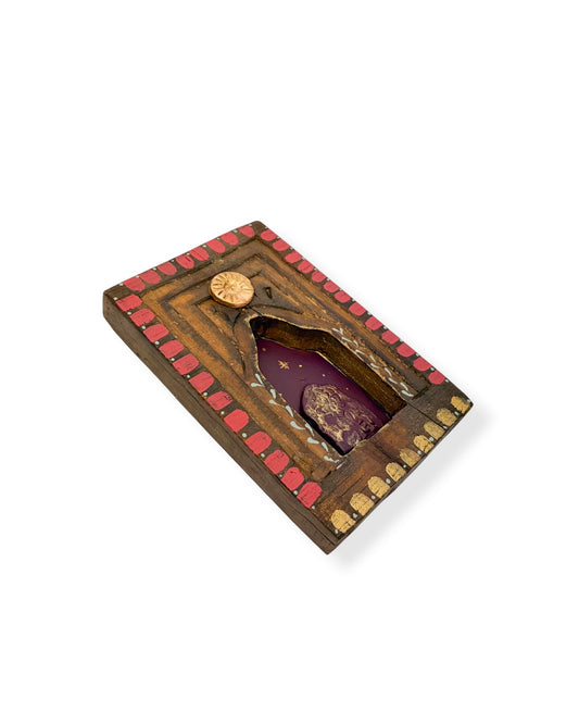 VINTAGE HOUTEN MUURORNAMENT